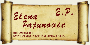 Elena Pajunović vizit kartica